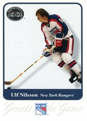 #26 Ulf Nilsson - New York Rangers - 2001-02 Fleer Greats of the Game Hockey