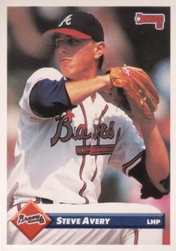 #26 Steve Avery - Atlanta Braves - 1993 Donruss Baseball