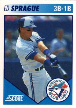#26 Ed Sprague - Toronto Blue Jays - 1991 Score Toronto Blue Jays Baseball