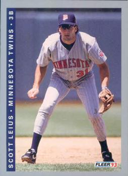 #270 Scott Leius - Minnesota Twins - 1993 Fleer Baseball