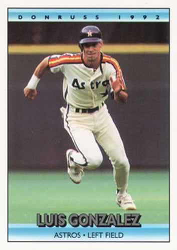 #270 Luis Gonzalez - Houston Astros - 1992 Donruss Baseball