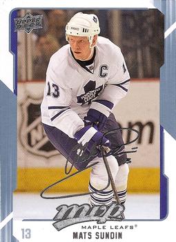 #270 Mats Sundin - Toronto Maple Leafs - 2008-09 Upper Deck MVP Hockey