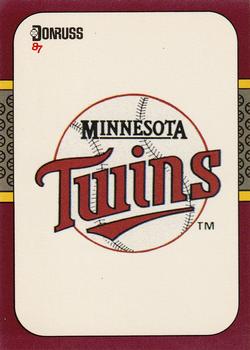 #270 Twins Logo - Minnesota Twins - 1987 Donruss Opening Day Baseball