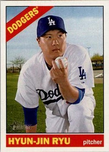 #270 Hyun-Jin Ryu - Los Angeles Dodgers - 2015 Topps Heritage Baseball