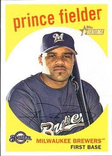 #270 Prince Fielder - Milwaukee Brewers - 2008 Topps Heritage Baseball