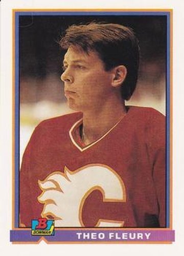 #270 Theo Fleury - Calgary Flames - 1991-92 Bowman Hockey
