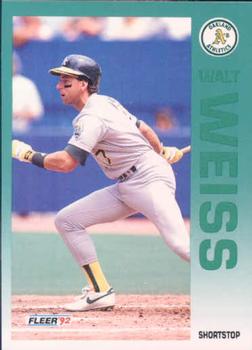 #270 Walt Weiss - Oakland Athletics - 1992 Fleer Baseball