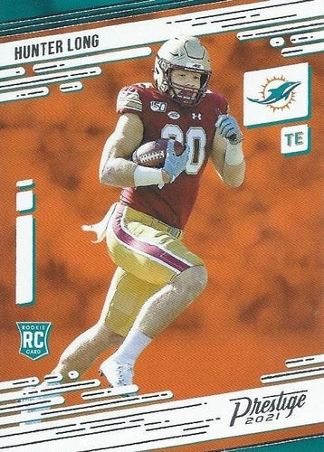 #271 Hunter Long - Miami Dolphins - 2021 Panini Prestige Football