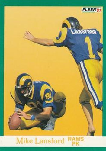 #271 Mike Lansford - Los Angeles Rams - 1991 Fleer Football