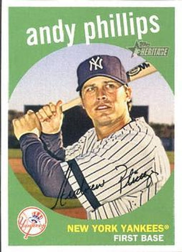 #271 Andy Phillips - New York Yankees - 2008 Topps Heritage Baseball