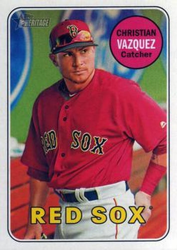 #271 Christian Vazquez - Boston Red Sox - 2018 Topps Heritage Baseball