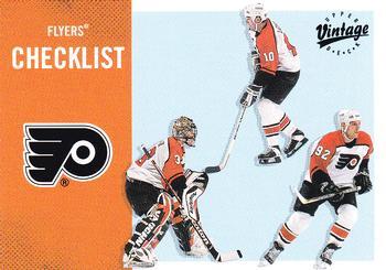 #271 Flyers Checklist - Philadelphia Flyers - 2000-01 Upper Deck Vintage Hockey