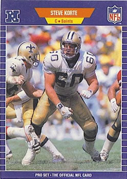 #271 Steve Korte - New Orleans Saints - 1989 Pro Set Football