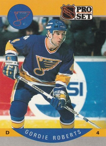 #271 Gordie Roberts - St. Louis Blues - 1990-91 Pro Set Hockey