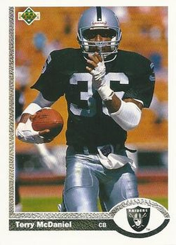 #271 Terry McDaniel - Los Angeles Raiders - 1991 Upper Deck Football