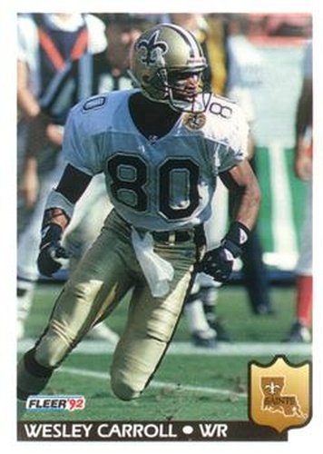#271 Wesley Carroll - New Orleans Saints - 1992 Fleer Football