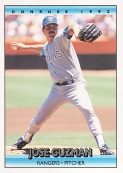 #271 Jose Guzman - Texas Rangers - 1992 Donruss Baseball