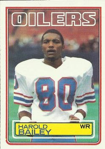 #272 Harold Bailey - Houston Oilers - 1983 Topps Football