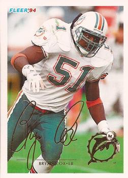 #272 Bryan Cox - Miami Dolphins - 1994 Fleer Football