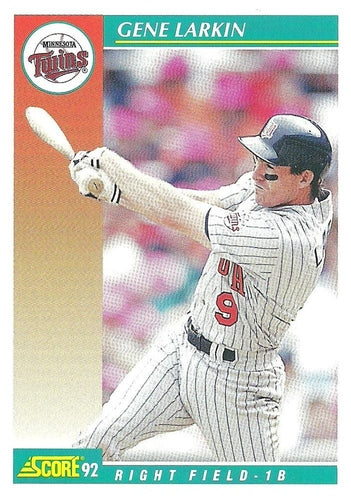 #272 Gene Larkin - Minnesota Twins - 1992 Score Baseball