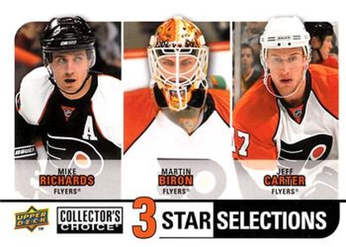 #272 Martin Biron / Mike Richards / Jeff Carter - Philadelphia Flyers - 2008-09 Collector's Choice Hockey
