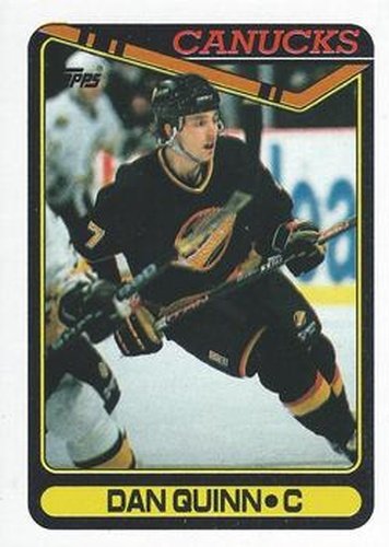 #272 Dan Quinn - Vancouver Canucks - 1990-91 Topps Hockey