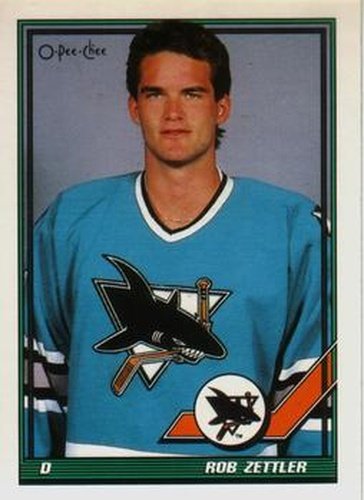 #272 Rob Zettler - San Jose Sharks - 1991-92 O-Pee-Chee Hockey