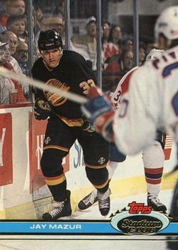 #272 Jay Mazur - Vancouver Canucks - 1991-92 Stadium Club Hockey