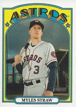 #272 Myles Straw - Houston Astros - 2021 Topps Heritage Baseball