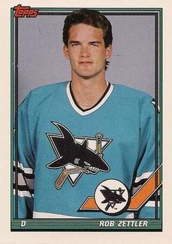 #272 Rob Zettler - San Jose Sharks - 1991-92 Topps Hockey