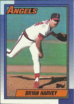 #272 Bryan Harvey - California Angels - 1990 Topps Baseball