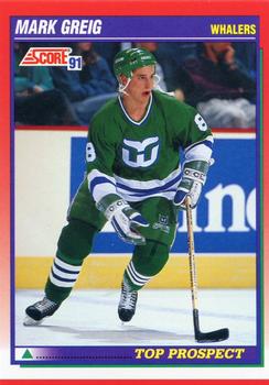 #273 Mark Greig - Hartford Whalers - 1991-92 Score Canadian Hockey