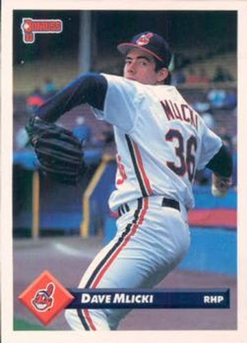 #273 Dave Mlicki - Cleveland Indians - 1993 Donruss Baseball