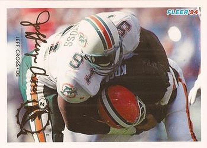 #273 Jeff Cross - Miami Dolphins - 1994 Fleer Football