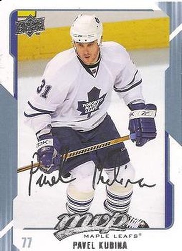 #273 Pavel Kubina - Toronto Maple Leafs - 2008-09 Upper Deck MVP Hockey