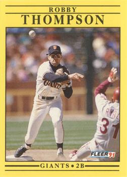 #273 Robby Thompson - San Francisco Giants - 1991 Fleer Baseball