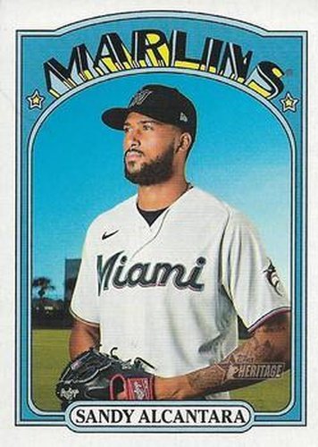 #273 Sandy Alcantara - Miami Marlins - 2021 Topps Heritage Baseball