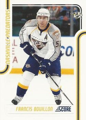#273 Francis Bouillon - Nashville Predators - 2011-12 Score Hockey