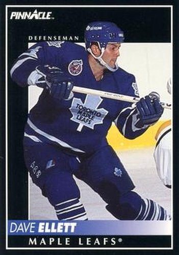 #273 Dave Ellett - Toronto Maple Leafs - 1992-93 Pinnacle Canadian Hockey