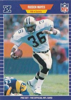 #273 Rueben Mayes - New Orleans Saints - 1989 Pro Set Football