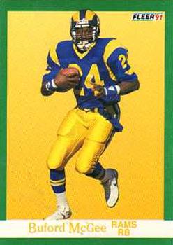 #273 Buford McGee - Los Angeles Rams - 1991 Fleer Football