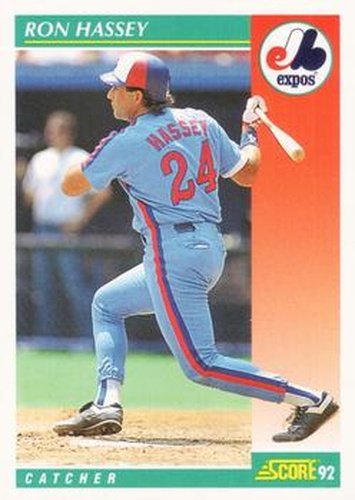#273 Ron Hassey - Montreal Expos - 1992 Score Baseball