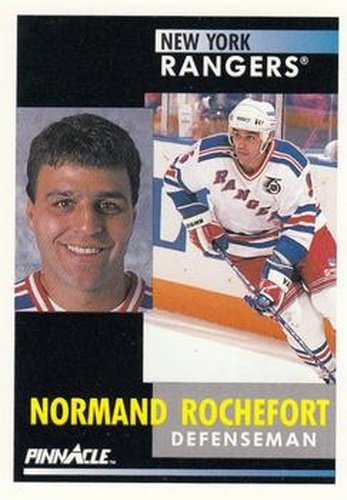 #273 Normand Rochefort - New York Rangers - 1991-92 Pinnacle Hockey