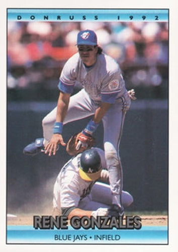 #274 Rene Gonzales - Toronto Blue Jays - 1992 Donruss Baseball