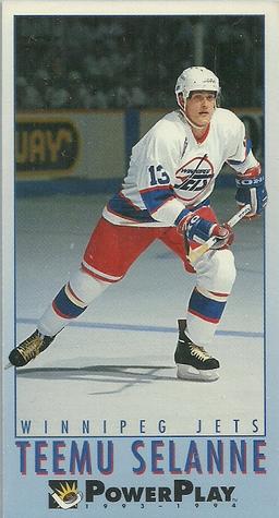 #274 Teemu Selanne - Winnipeg Jets - 1993-94 Fleer PowerPlay Hockey