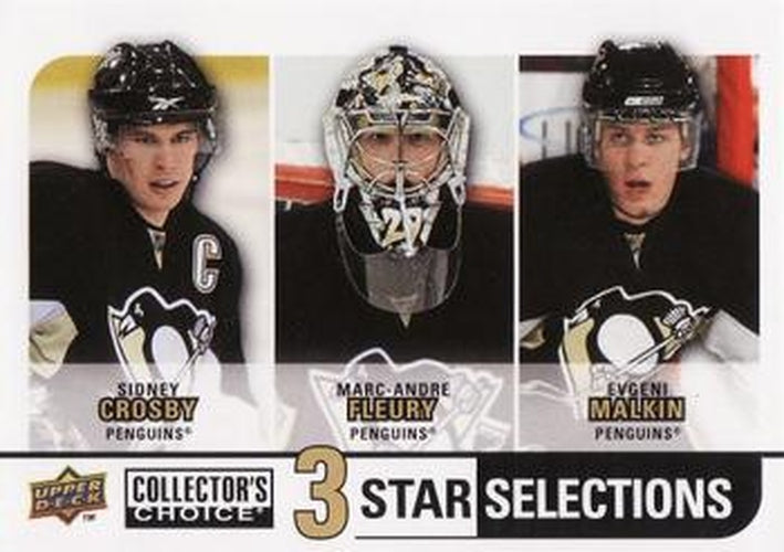 #274 Sidney Crosby / Marc-Andre Fleury / Evgeni Malkin - Pittsburgh Penguins - 2008-09 Collector's Choice Hockey