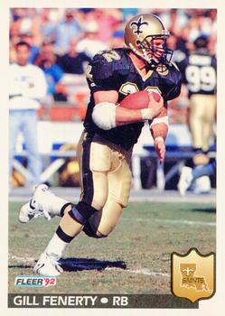 #274 Gill Fenerty - New Orleans Saints - 1992 Fleer Football