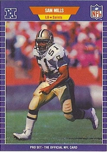 #274 Sam Mills - New Orleans Saints - 1989 Pro Set Football