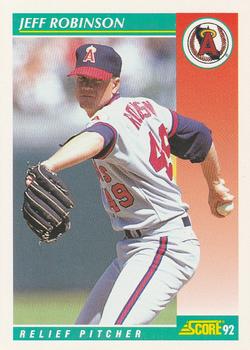 #274 Jeff Robinson - California Angels - 1992 Score Baseball