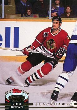 #274 Keith Brown - Chicago Blackhawks - 1992-93 Stadium Club Hockey